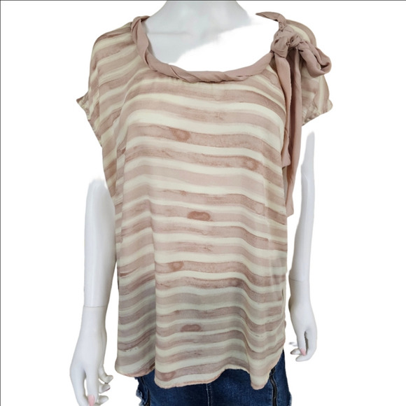 Daisy Fuentes Short Sleeve Round Neck Flowy Top Size XL - Picture 11 of 12